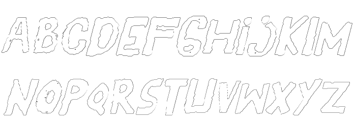 YES_outlineitalic Book Font LOWERCASE