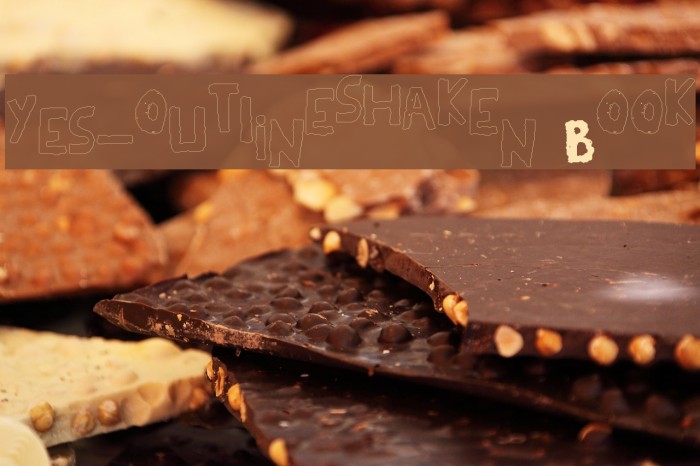 YES_outlineshaken Book Font examples