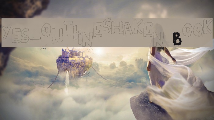 YES_outlineshaken Book Font examples