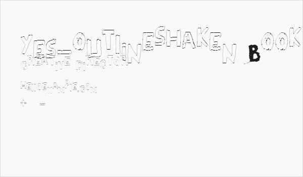 YES_outlineshaken Book Business Card