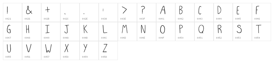 YETI+THEVAMP-Regular Character Map