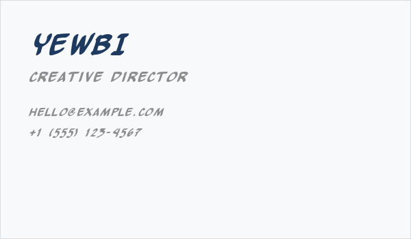 YEWBI Business Card