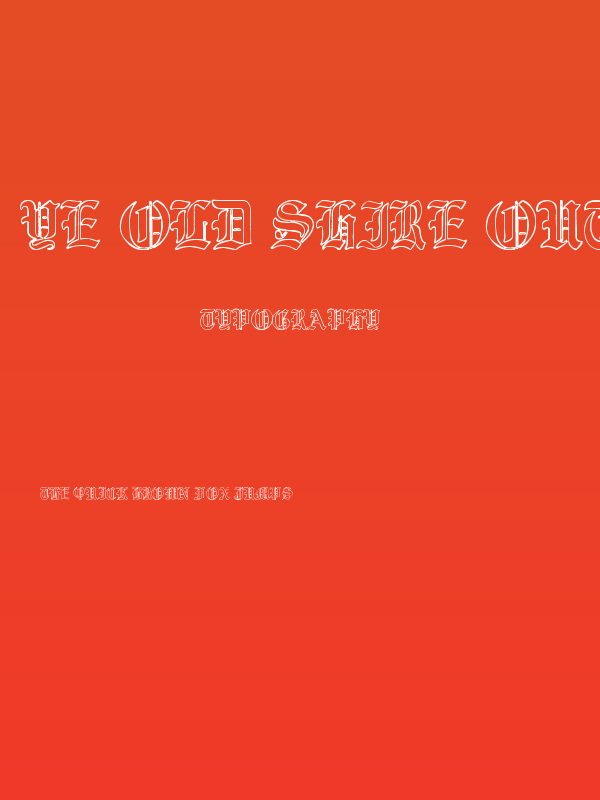 Ye Old Shire Outline Poster