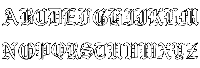 Ye Old Shire Outline Polices MINUSCULES