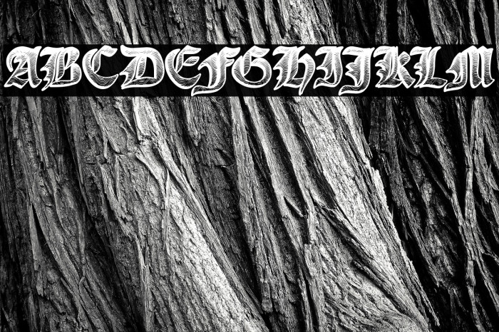 Ye Olde Oak Font examples
