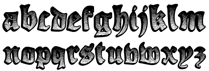 Ye Olde Oak Font LOWERCASE