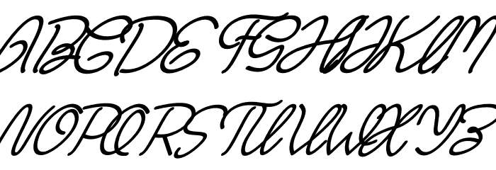 Yeah Bold Italic Font UPPERCASE