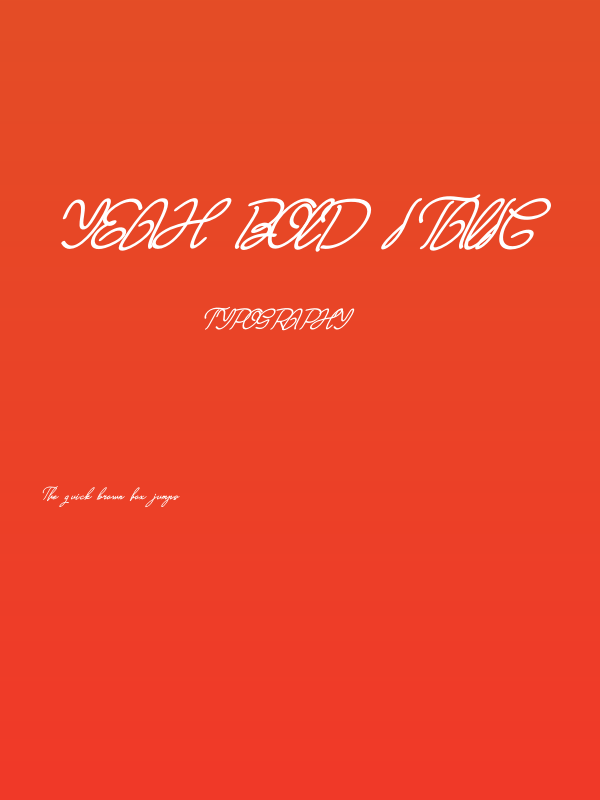 Yeah Bold Italic Poster