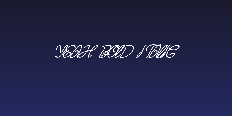 Yeah Bold Italic Social Header