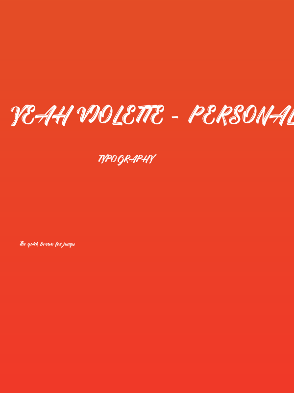 Yeah Violette - Personal Use Poster