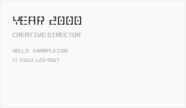 Year 2000 Business Card