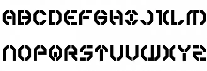Year 3000 Bold Caratteri MAIUSCOLE