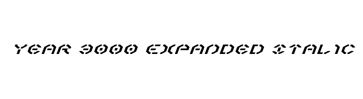 Year 3000 Expanded Italic  Скачать бесплатные шрифты