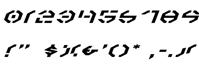 Year 3000 Expanded Italic Font OTHER CHARS