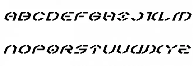 Year 3000 Expanded Italic Caratteri MAIUSCOLE