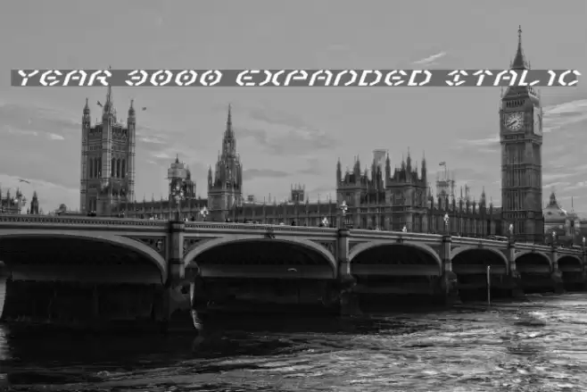 Year 3000 Expanded Italic Caratteri examples