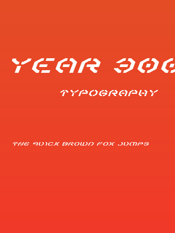 Year 3000 Expanded Italic Poster