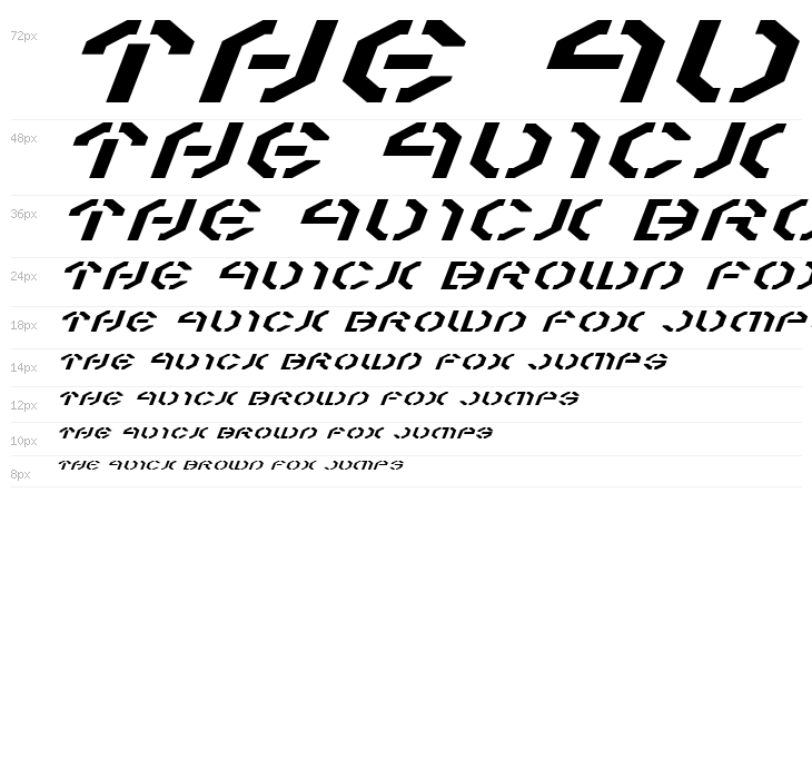 Year 3000 Expanded Italic Waterfall