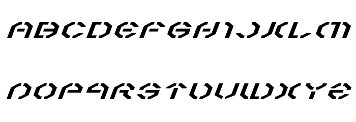Year 3000 Expanded Italic Font LOWERCASE