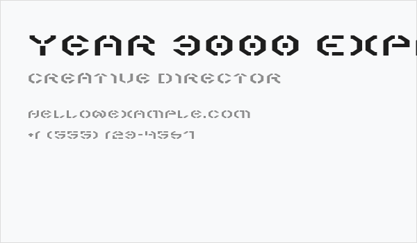 Year 3000 Expanded Business Card