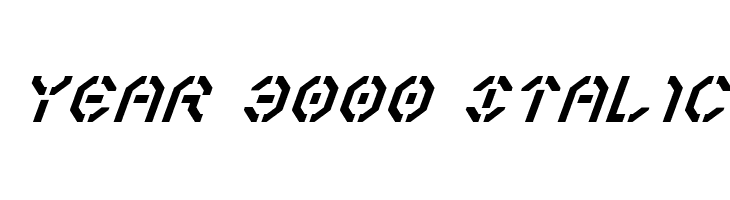 Year 3000 Italic  Frei Schriftart Herunterladen