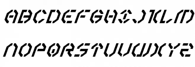 Year 3000 Italic 字体 大写