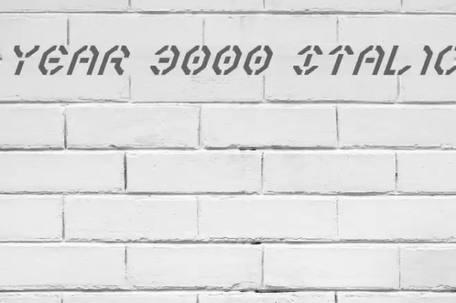 Year 3000 Italic Caratteri examples
