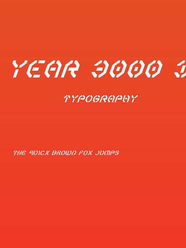 Year 3000 Italic Poster