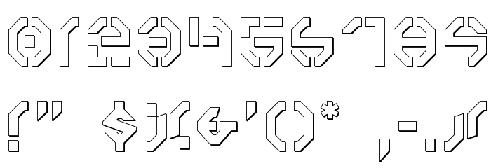 Year 3000 Outline Font Alte caractere