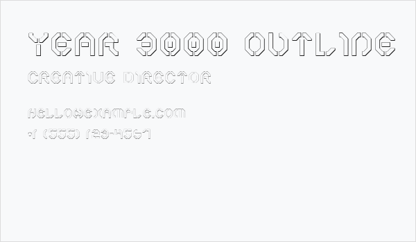 Year 3000 Outline Business Card