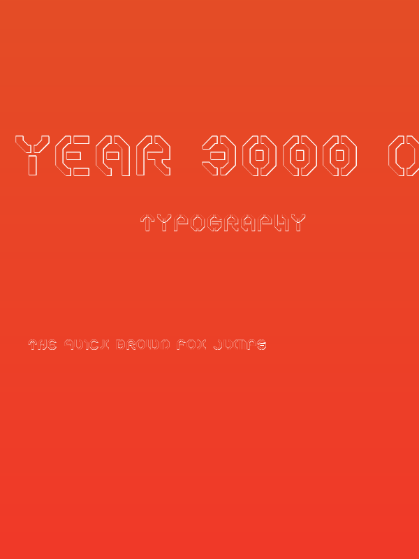 Year 3000 Outline Poster