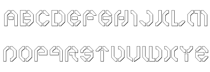 Year 3000 Outline Font Litere mici