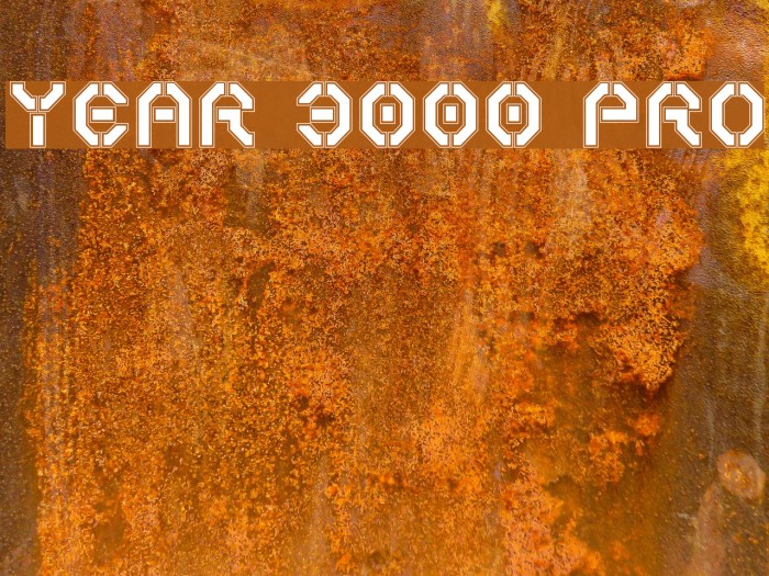 Year 3000 Pro Schriftart examples