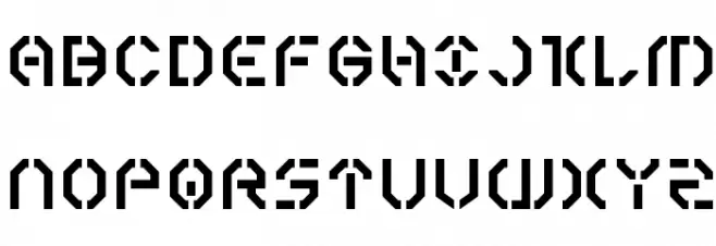 Year 3000 Font UPPERCASE