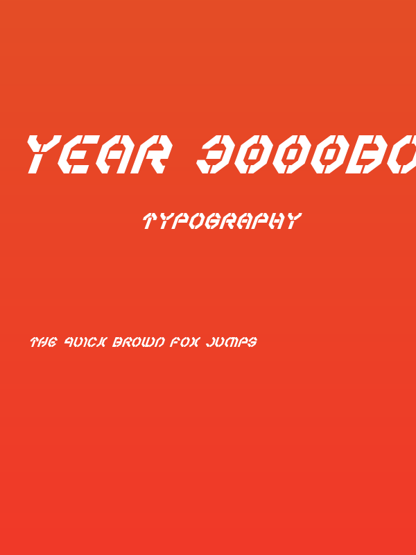 Year 3000Bold Italic Poster