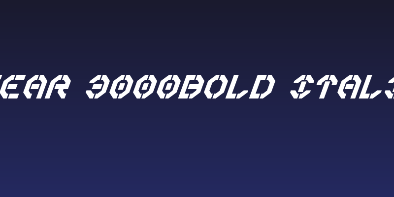Year 3000Bold Italic Social Header