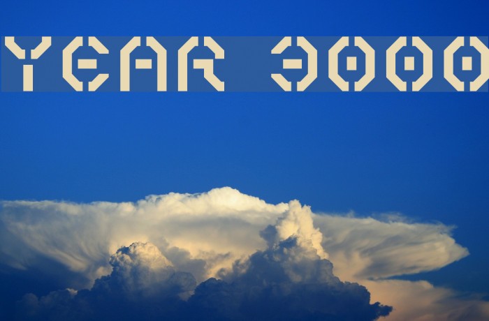 Year 3000 Font examples