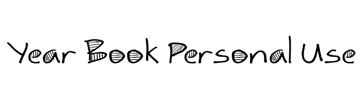 Year Book Personal Use  Скачать бесплатные шрифты