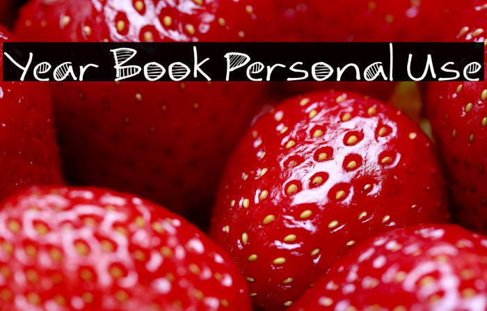 Year Book Personal Use Example 2