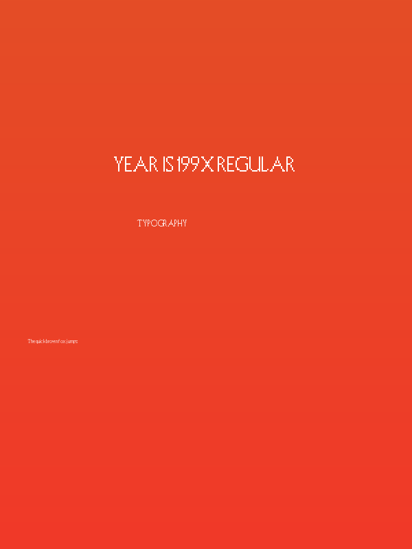 Year Is 199X Regular Poster
