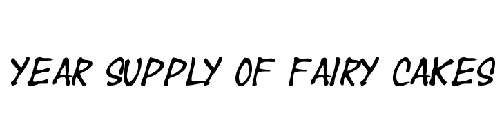 Year supply of fairy cakes Font