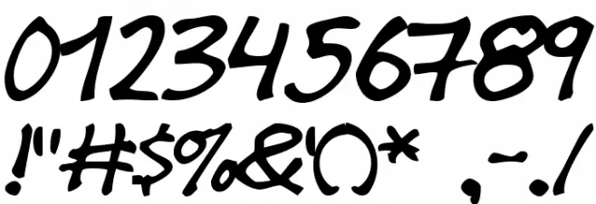 Year supply of fairy cakes Font OTHER CHARS