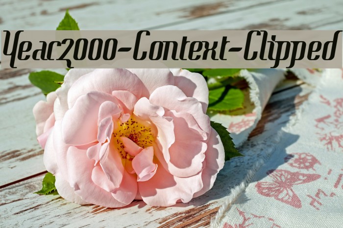 Year2000-Context-Clipped Font examples