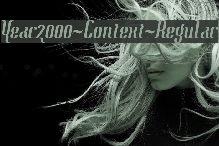 Year2000-Context-Regular Font examples