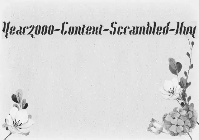 Year2000-Context-Scrambled-Hvy フォント examples
