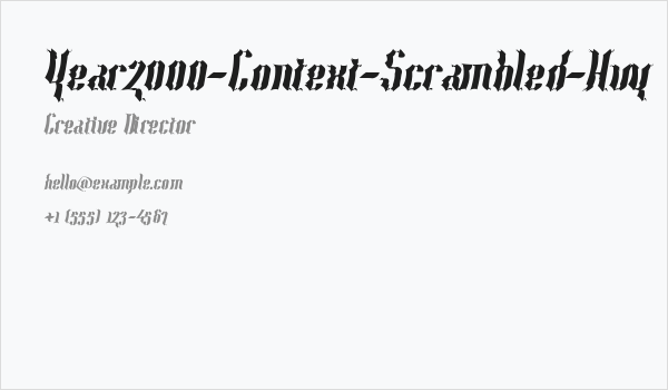 Year2000-Context-Scrambled-Hvy Business Card