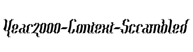 Year2000-Context-Scrambled  Frei Schriftart Herunterladen