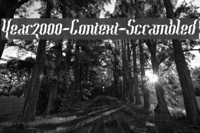 Year2000-Context-Scrambled Font examples