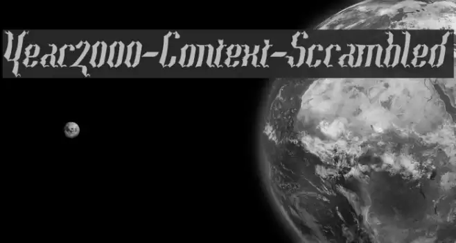 Year2000-Context-Scrambled Font examples