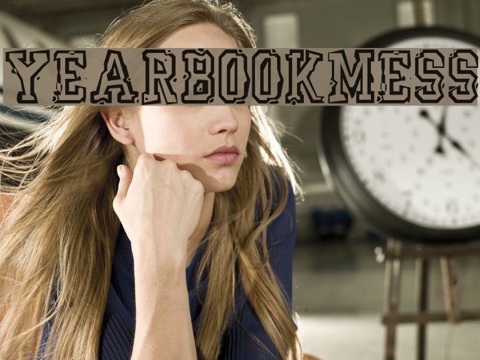 YearBookMess Font examples